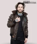 Brown-Cyberpunk-Samurai-Jacket-featuring-leather-bomber-style-cyberpunk-2077-inspired-design-and-iconic-samurai-printed-collar-for-mens-streetwear-fashion