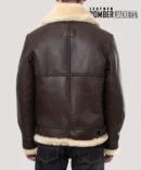 Side-view-of-Mens-Brown-B3-Bomber-Jacket-with-sheepskin-lining-showing-durable-leather-exterior-and-adjustable-buckles-for-a-custom-fit.-Shop-now-with-50-off