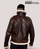 Zipper-closure-of-Leon-Kennedy-brown-leather-jacket-close-up-featuring-durable-YKK-zipper-for-easy-wear-and-secure-fastening-